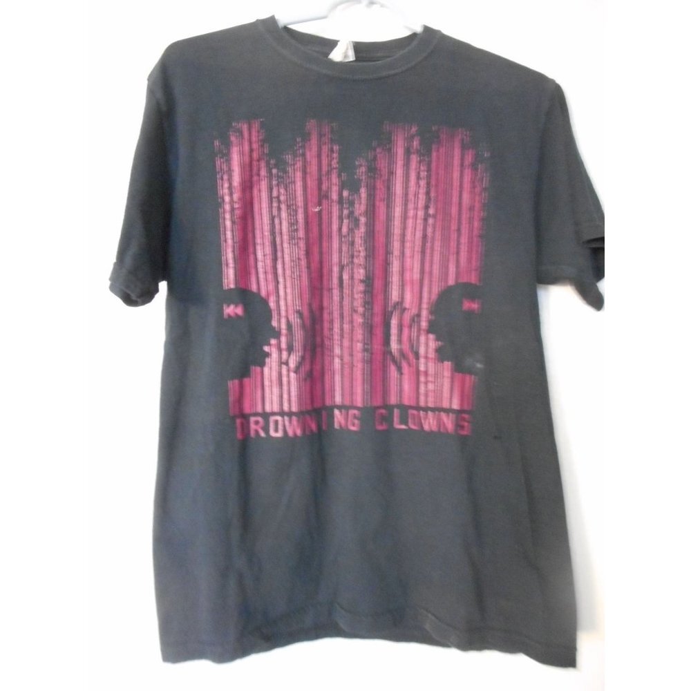 Drowning Clowns Purple on Black Band Graphic T-Shirt Unisex Sz M Jerzees Tag